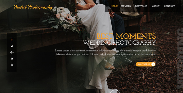 PSD шаблон на тему фотограф