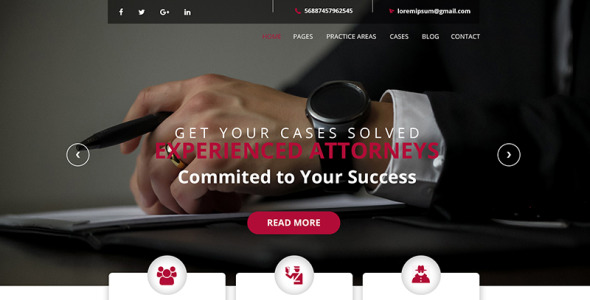 PSD шаблон на тему юридическая фирма