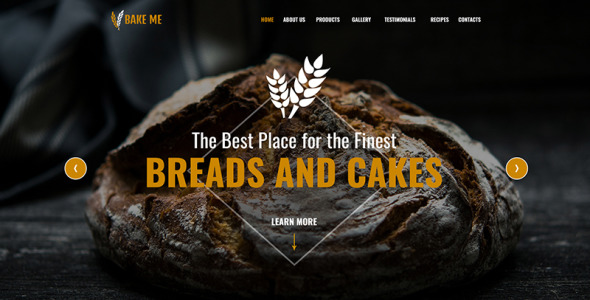 PSD шаблон на тему хлебобулочные изделия