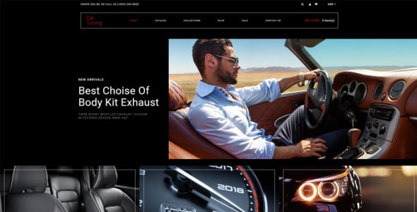 тюнинг автомобилей многостраничная современная тема shopify