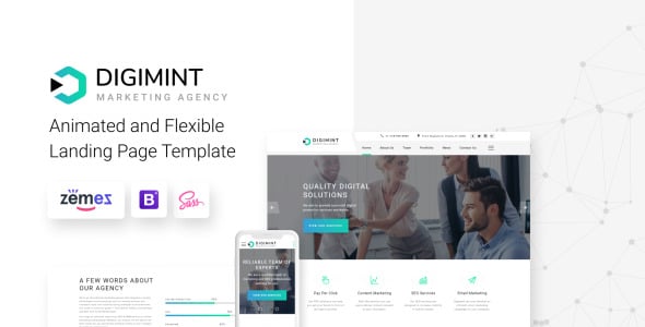 бизнес-услуги очистить шаблон целевой страницы html