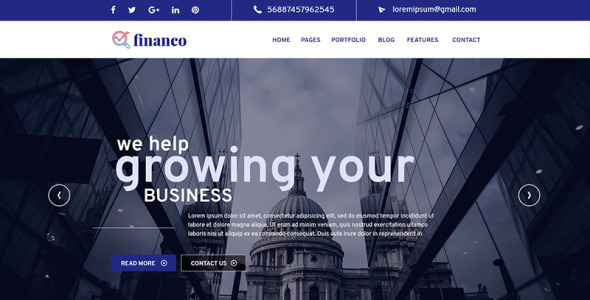 Адаптивный PSD шаблон на тему бизнес услуги