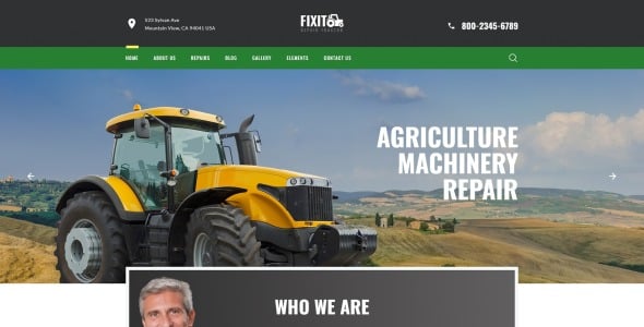 ремонт трактора многостраничный классический html шаблон сайта