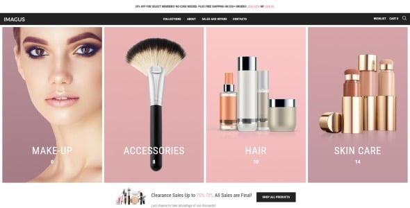 магазин косметики ecommerce modern elementor woocommerce theme