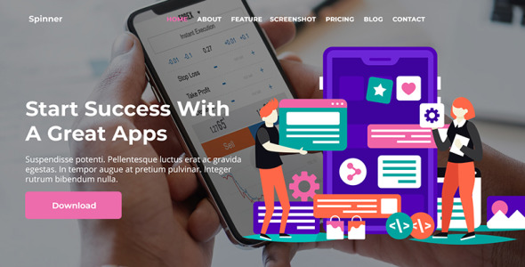 Адаптивный PSD шаблон на тему веб-разработка