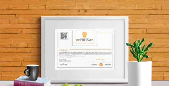 Шаблон сертификата на тему графика