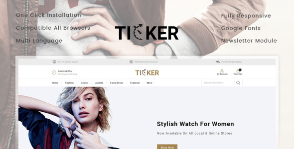 шаблон магазина часов opencart