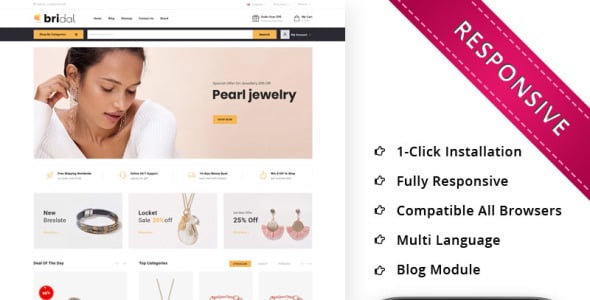 отзывчивый шаблон opencart ювелирного магазина