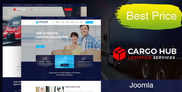 транспорт, логистика и доставка шаблон joomla