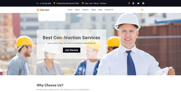 Адаптивный PSD шаблон на тему домашний ремонт