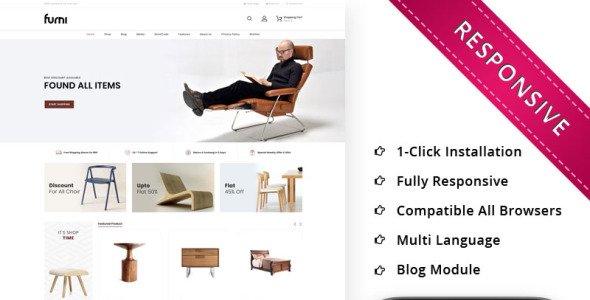 мебельный магазин отзывчивая тема woocommerce