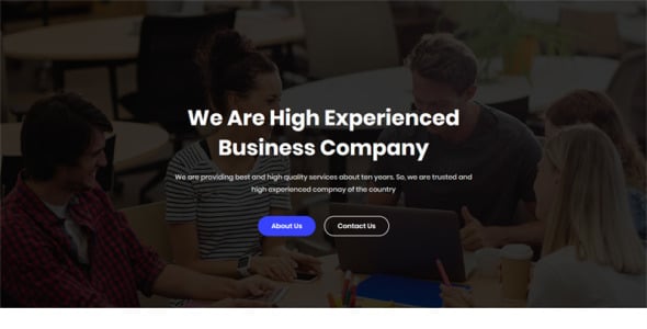 One Page Corporate And Business Landing Page Template