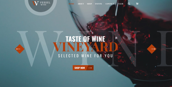 PSD шаблон на тему вино