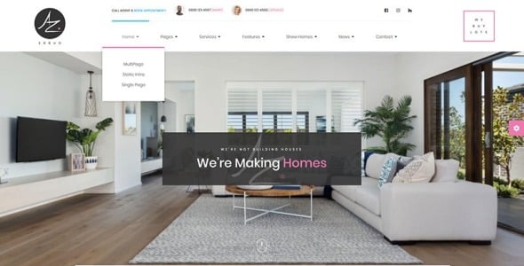 шаблон сайта местных домостроителей