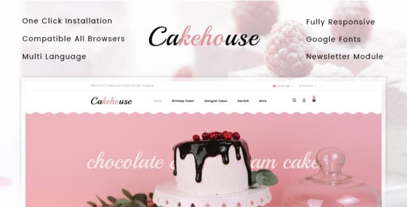 шаблон opencart магазина тортов