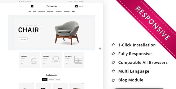 мебельный магазин отзывчивый шаблон opencart