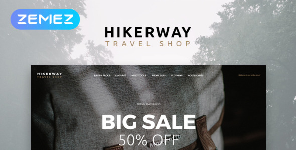 магазин путешествий многостраничный современный шаблон opencart