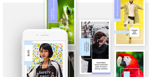 Шаблон для соцсетей на тему графика