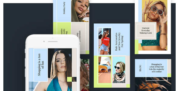 Шаблон для соцсетей на тему графика