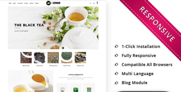 отзывчивый шаблон opencart для магазина напитков