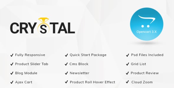 Crystal Jewelry Store OpenCart Template