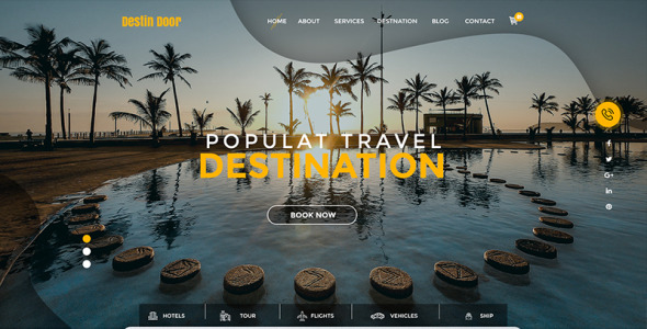 PSD шаблон на тему путеводитель