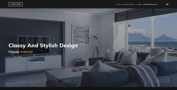 шаблон веб-сайта интерактивной архитектуры