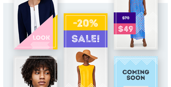 Шаблон для соцсетей на тему графика