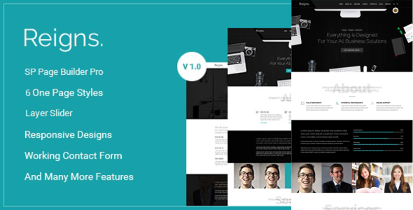 Professional One Page Joomla Template