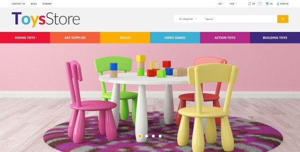 kids play games store clean bootstrap prestashop theme