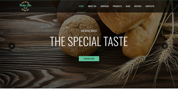 PSD шаблон на тему хлебобулочные изделия