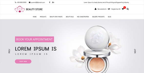 PSD шаблон на тему красота