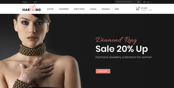 ювелирный магазин prestashop тема