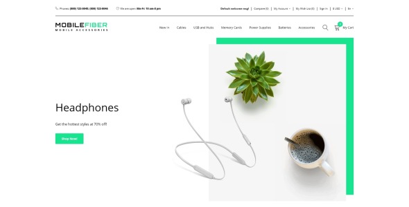 магазин мобильных аксессуаров clean opencart шаблон
