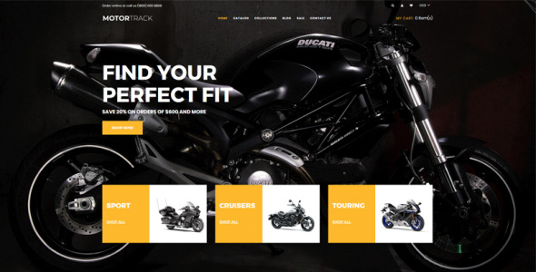 мотоцикл многостраничная современная тема shopify