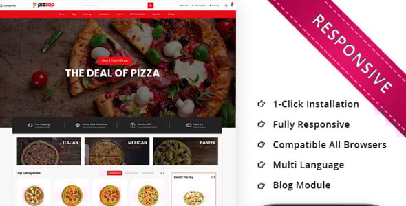 шаблон opencart pizza store