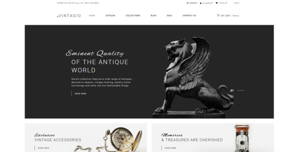 антикварный магазин clean shopify тема