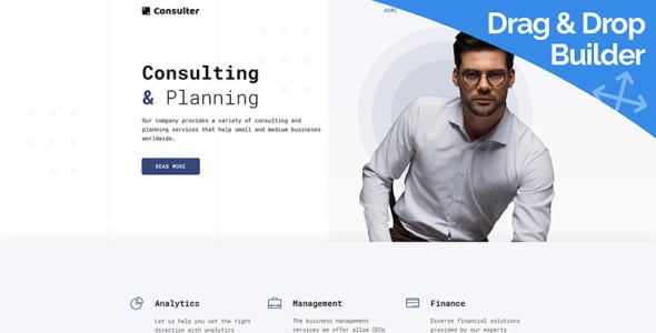 Consulting Company Moto CMS 3 Template