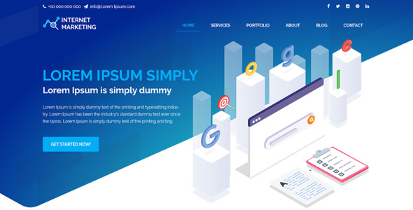 PSD шаблон на тему графика