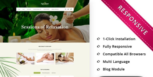 отзывчивый шаблон opencart массажного салона