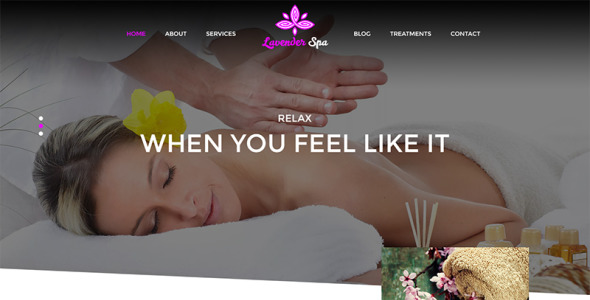 PSD шаблон на тему товары для спа