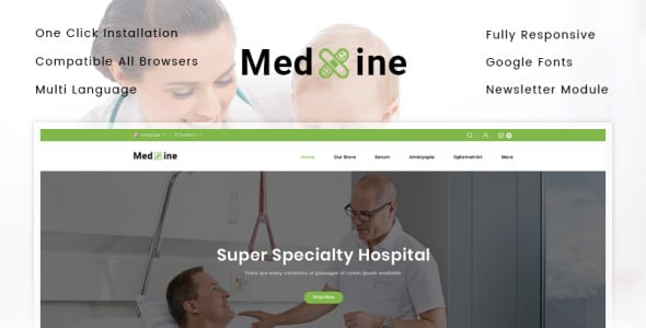 шаблон opencart магазина лекарств