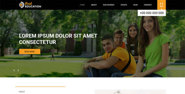 PSD шаблон на тему начальная школа