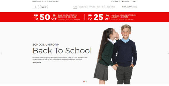 uniform store clean shopify theme