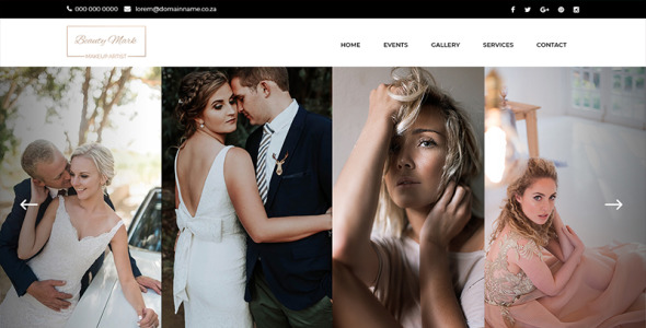 PSD шаблон на тему красота