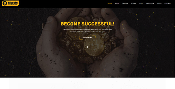 шаблон целевой страницы криптовалюты