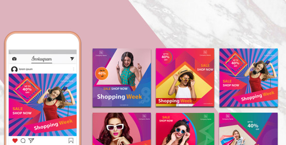 Шаблон для соцсетей на тему графика