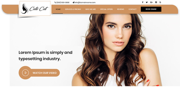 PSD шаблон на тему салон