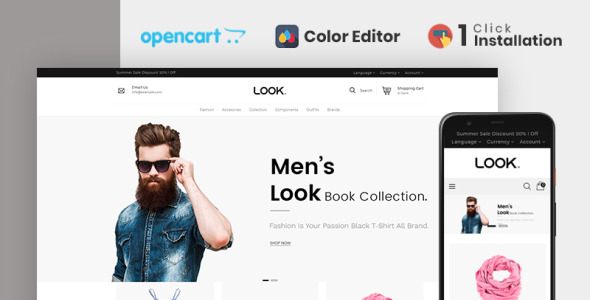 смотреть модный магазин шаблон opencart