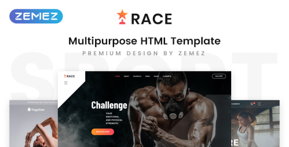 спортивное событие креативный универсальный шаблон сайта html5